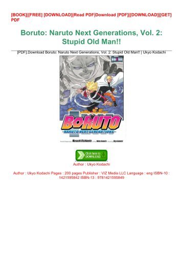[PDF].Download Boruto: Naruto Next Generations, Vol. 2: Stupid Old Man!! | 
