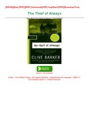 Free.Read The Thief of Always | Clive Barker