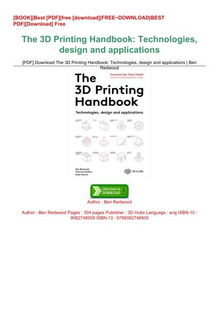 PDF].Download The 3D Printing Handbook: Technologies, design and  applications