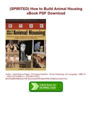 (SPIRITED) How to Build Animal Housing eBook PDF Download