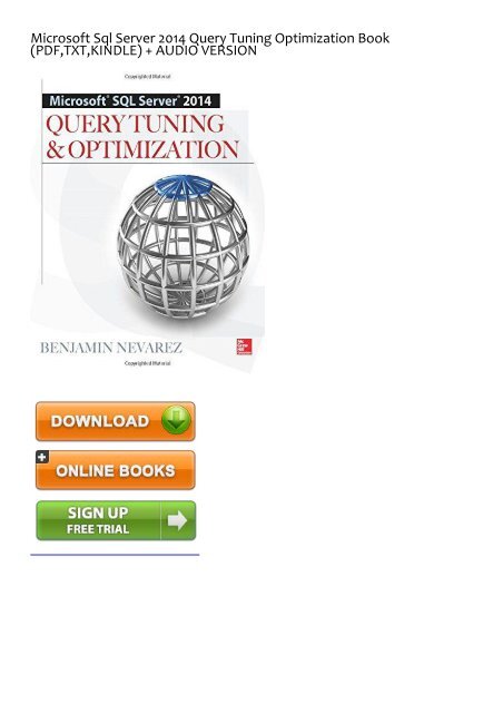 Kamel få øje på Tilhører ADAPTABLE) Microsoft Sql Server 2014 Query Tuning Optimization ebook eBook  PDF