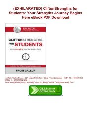 (EXHILARATED) CliftonStrengths for Students: Your Strengths Journey Begins Here eBook PDF Download