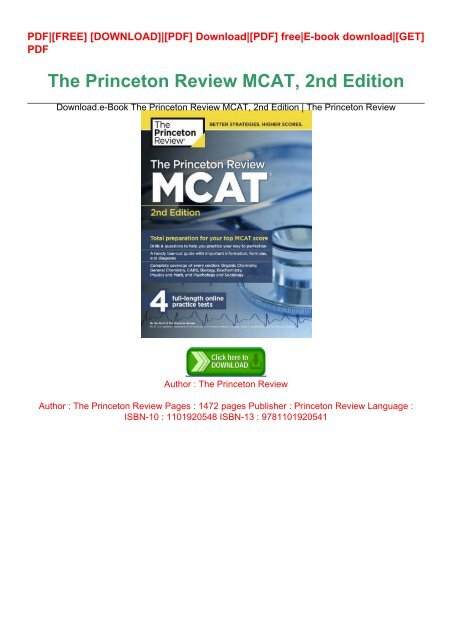 The Princeton Review Mcat 3rd Edition Pdf princeton review mcat pdf download