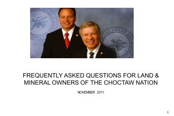 frequently asked questions for land & mineral owners of the choctaw ...