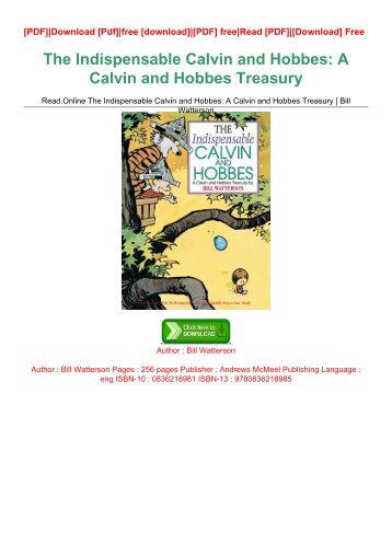 Read.Online The Indispensable Calvin and Hobbes: A Calvin and Hobbes Treasury 