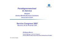 Service Congress 2007 Paradigmenwechsel im Service