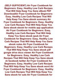-SELF-SUFFICIENT-Air-Fryer-Cookbook-for-Beginners-Easy-Healthy--Low-Carb-Recipes-That-Will-Help-Keep-You-Sane-eBook-PDF-DownloadAir-Fryer-