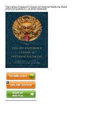 Download Free The Yellow Emperor's Classic of Internal Medicine by Ilza Veith For Online