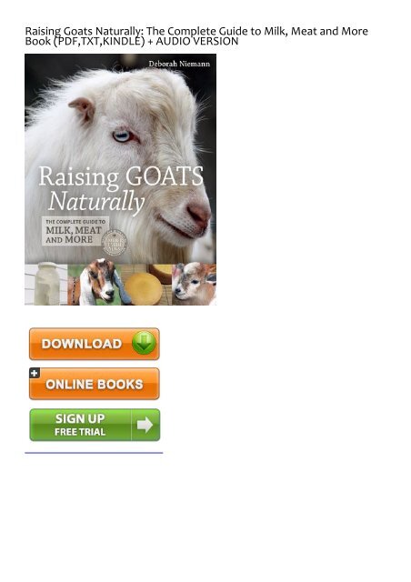 How To Raise Goats PDF Free Download