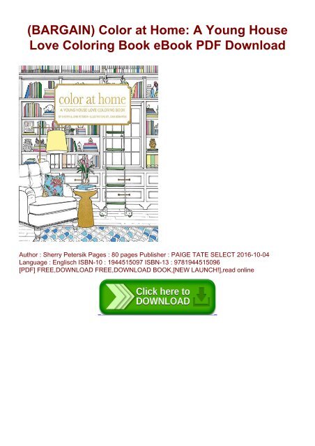 Download Bargain Color At Home A Young House Love Coloring Book Ebook Pdf Download