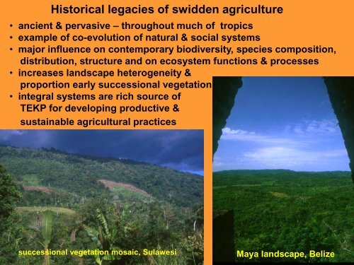 Swidden Agriculture: Ancient Systems in Transition Sustaining Food ...