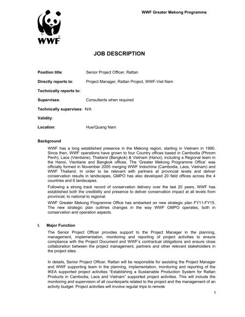 Job Description Wwf