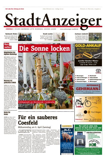 Stadtanzeiger Coesfeld kw 12