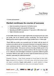 Henkel continues its course of success