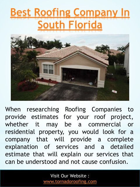 Best Roofing Company Near South Florida