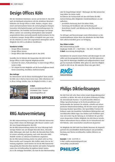 KAV MAGAZIN - AUSGABE 1/2019