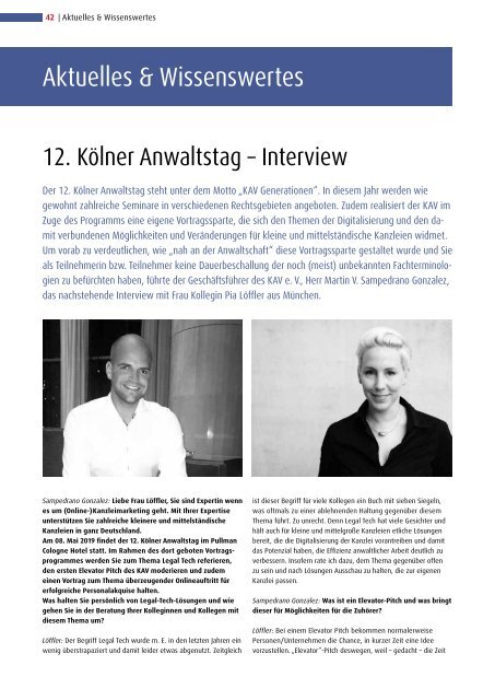 KAV MAGAZIN - AUSGABE 1/2019