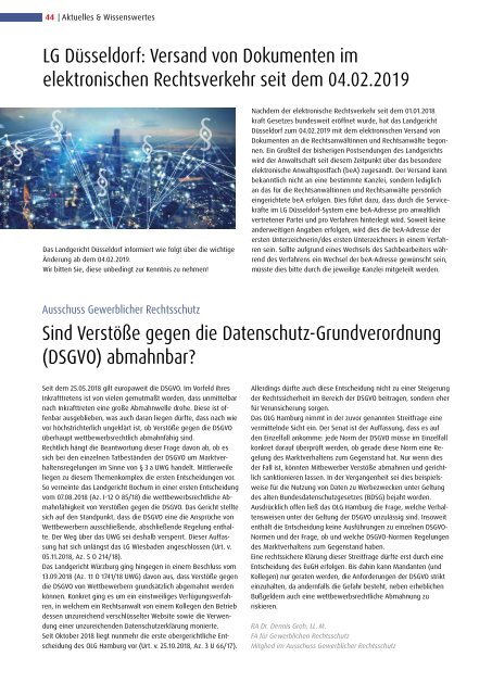 KAV MAGAZIN - AUSGABE 1/2019