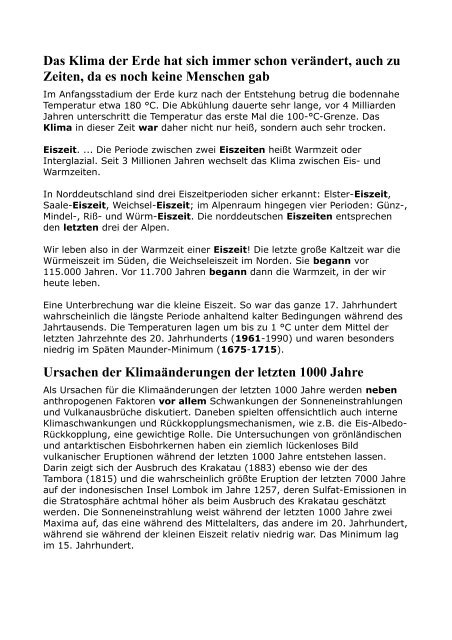 Klimaveranderung Durch Co2