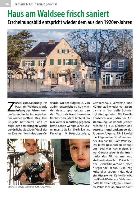 Dahlem & Grunewald Journal Apr/Mai 2019