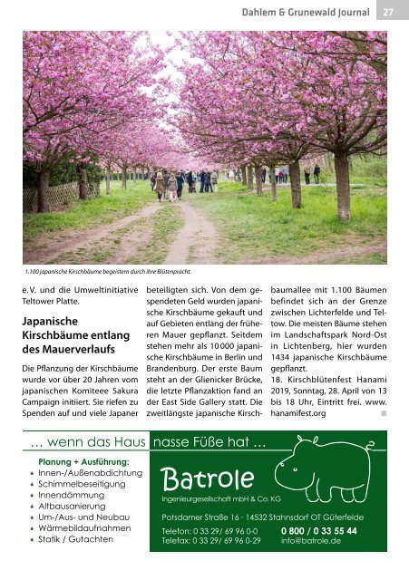 Dahlem & Grunewald Journal Apr/Mai 2019