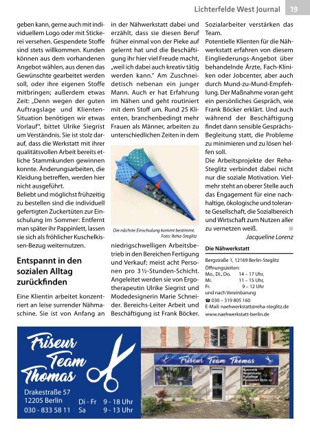 Lichterfelde West Journal Apr/Mai 2019