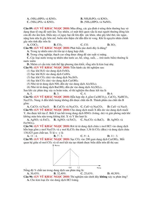 1156 câu lý thuyết tổng hợp hóa vô cơ trong kì thi THPT Quốc Gia 2019