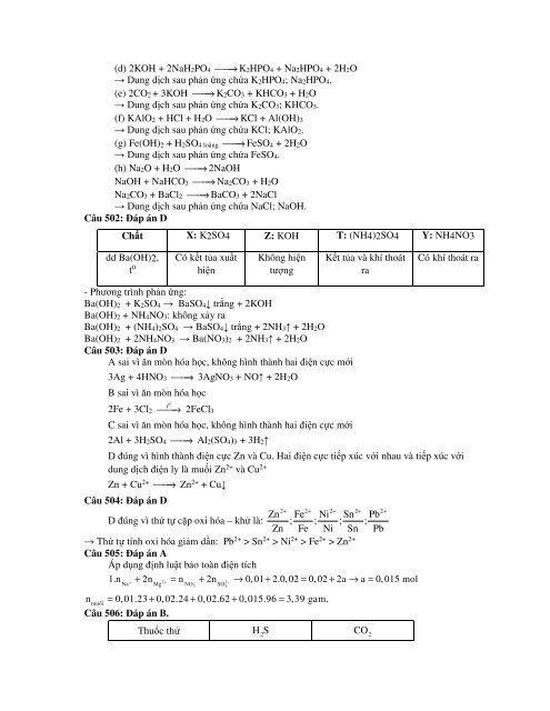 1156 câu lý thuyết tổng hợp hóa vô cơ trong kì thi THPT Quốc Gia 2019