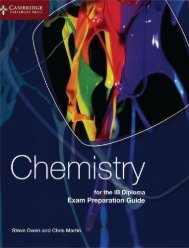 SHELF 9781107495807, Chemistry for the IB Diploma Exam Preparation Guide SAMPLE40