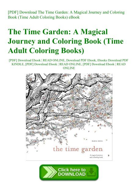 Download Pdf Download The Time Garden A Magical Journey And Coloring Book Time Adult Coloring Books Ebook