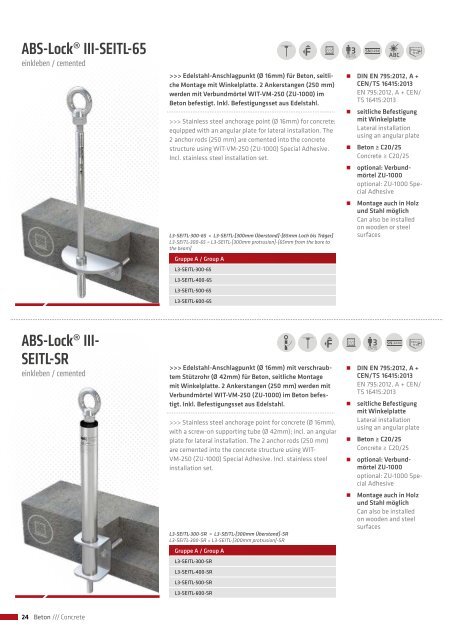 Absturzsicherung-ABS-Produktliste