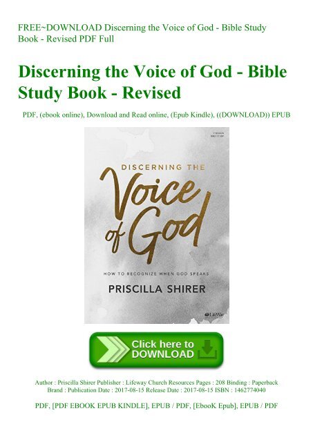 FREE~DOWNLOAD Discerning the Voice of God - Bible Study Book - Revised ...