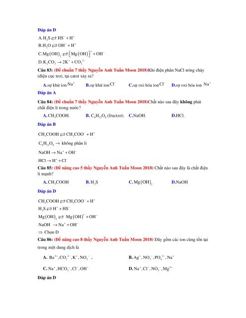 1556 câu lý thuyết Sự điện li, Ancol Phenol, Dẫn xuất Halogen, Cacbon Silic, Nito Photpho, Hidrocacbon, Andehit Xeton Axit cacboxylic, Đại cương về kim loại