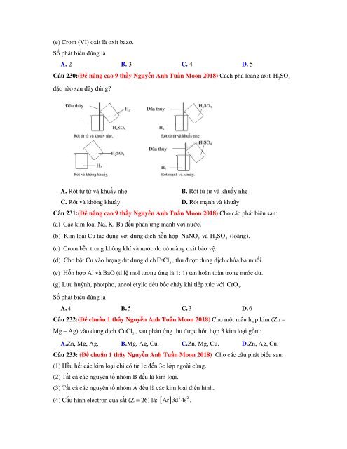 1556 câu lý thuyết Sự điện li, Ancol Phenol, Dẫn xuất Halogen, Cacbon Silic, Nito Photpho, Hidrocacbon, Andehit Xeton Axit cacboxylic, Đại cương về kim loại