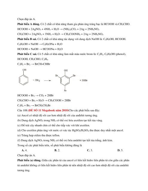 1556 câu lý thuyết Sự điện li, Ancol Phenol, Dẫn xuất Halogen, Cacbon Silic, Nito Photpho, Hidrocacbon, Andehit Xeton Axit cacboxylic, Đại cương về kim loại