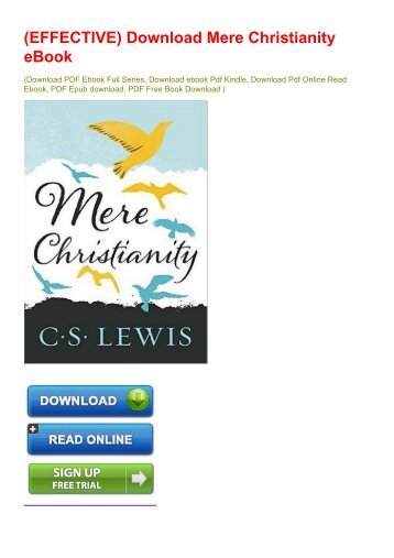 (EFFECTIVE) Download Mere Christianity eBook