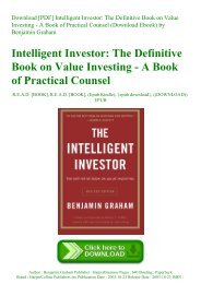 Value Investing From Graham To Buffett And Beyond Pdf Ebooks