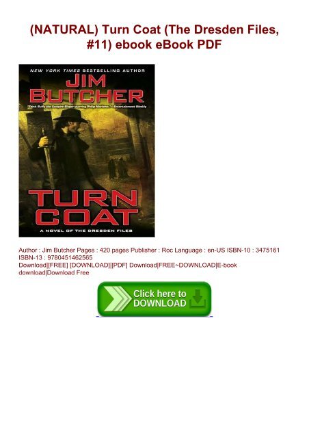 Dresden Files: Turn Coat (Paperback) 