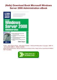 (Nx6z) Download Book Microsoft Windows Server 2008 Administration eBook