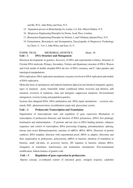 M.SC. MICROBIOLOGY SYLLABUS M.Sc.Microbiology