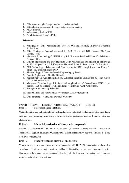 M.SC. MICROBIOLOGY SYLLABUS M.Sc.Microbiology