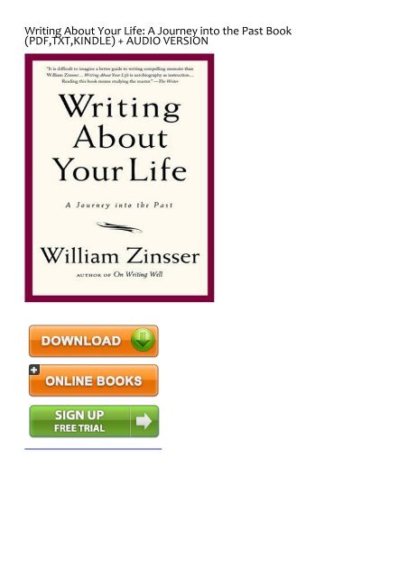 how to write a memoir pdf william zinsser