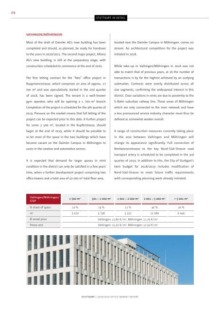 E & G Stuttgart Office Market Report 2018-2019