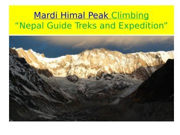 Mardi Himal Peak Climbing