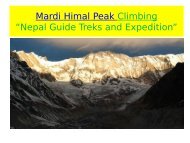 Mardi Himal Peak Climbing