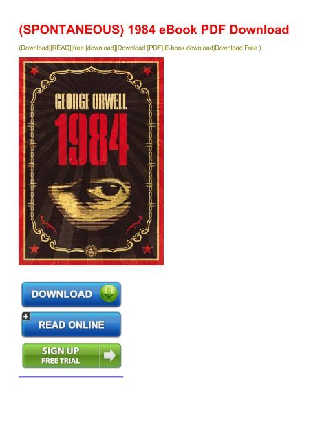1984 GEORGE ORWELL SCARICARE