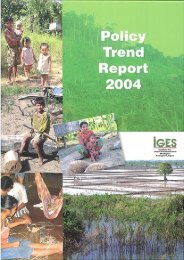 Policy Trend Report 2004 - IGES EnviroScope