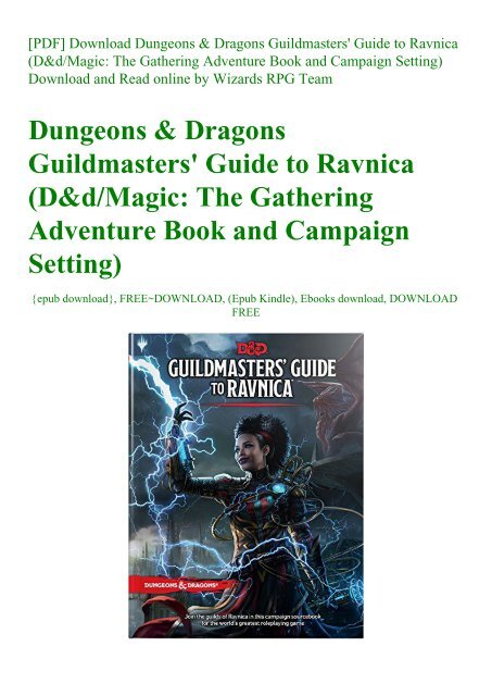Featured image of post 5E Ravnica Pdf