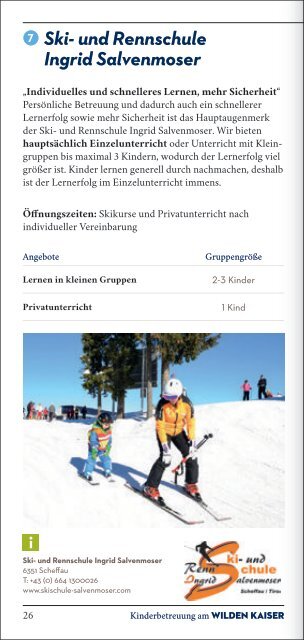 Kinderbetreuung im Winter