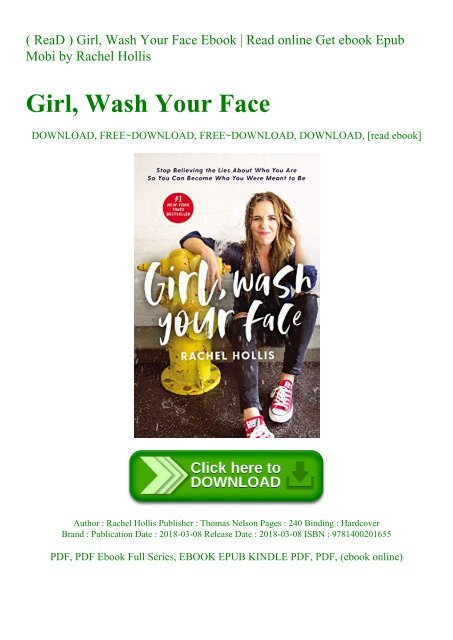 ( ReaD ) Girl  Wash Your Face Ebook  Read online Get ebook Epub Mobi by Rachel Hollis